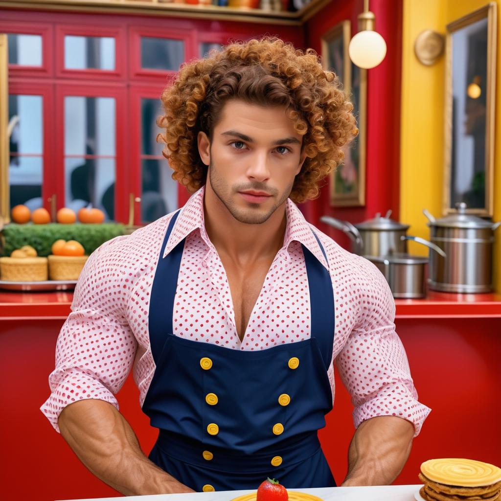 Ultra-Muscular French Chef in Chic Bistro