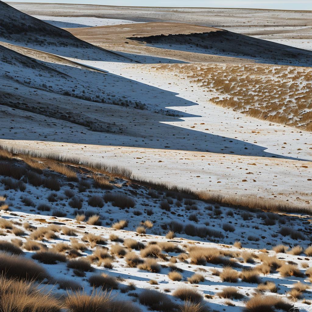 Abstract Experimental Landscape in Frosted Moors