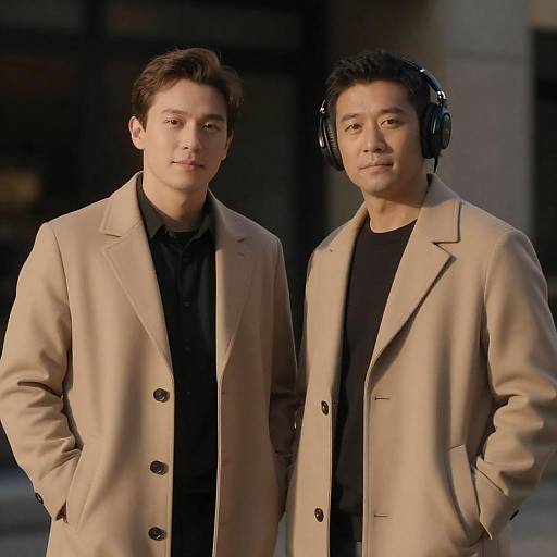 Warm-Lit Portrait of Two Men