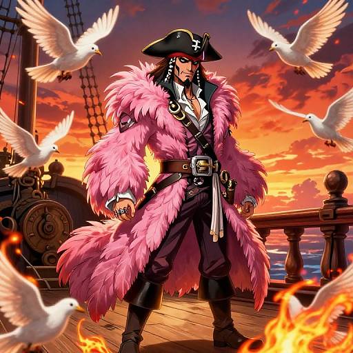 Donflamingo Pirate Lord at Sunset