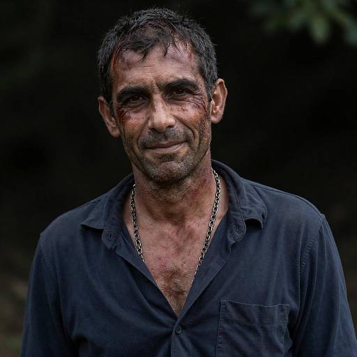 Portrait of a Bruised Yet Smiling Man