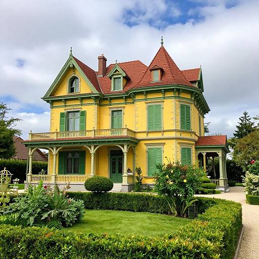 Victorian House with Yellow Facade