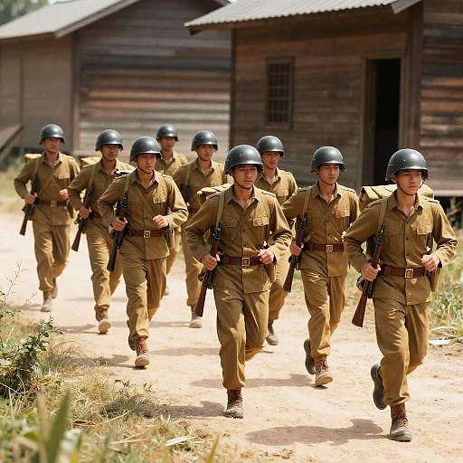 Soldiers in Action: Intense Formation Run