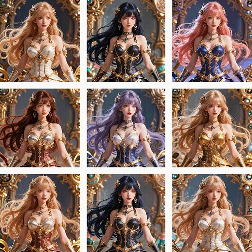 Detailed Anime-Style Fantasy Female Art