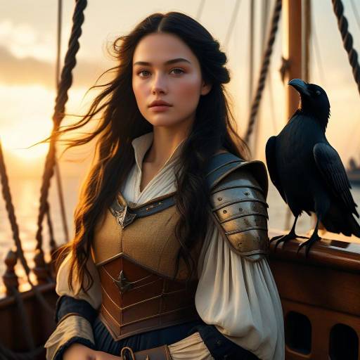 Golden Sunset Portrait of Adventurous Woman