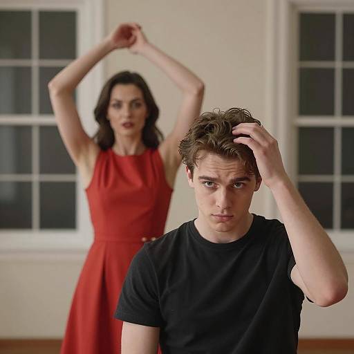 Young Man and Woman Indoors