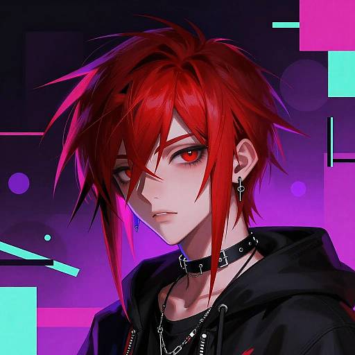 Cyberpunk Emo Hair Digital Art