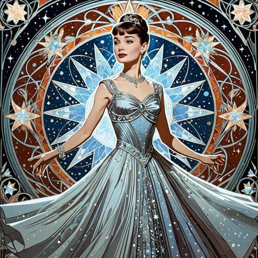 Celestial Dancer in Silver Gown