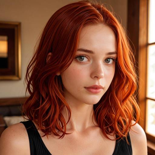 Warm Indoor Portrait of a Young Woman