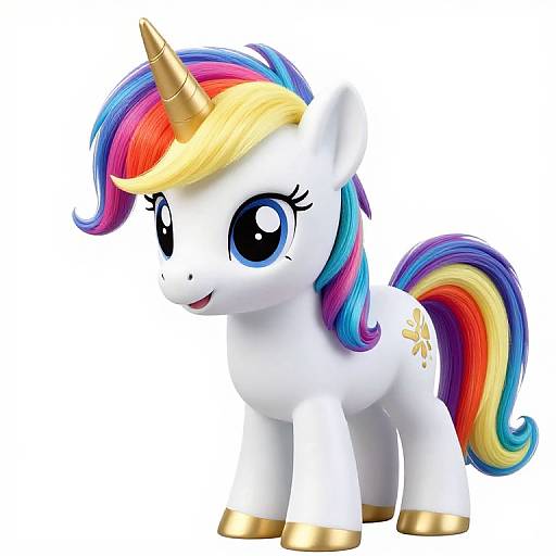 Colorful Realistic Maui Baby Unicorn