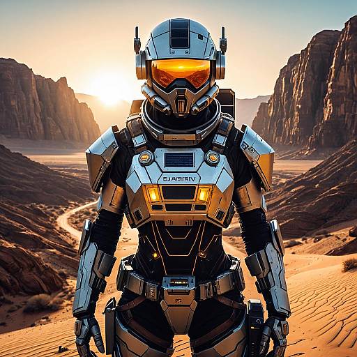 Rogue Planetary Scout in Mechanized Exosuit