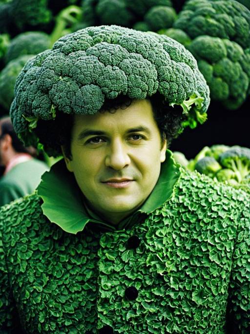 Candid Shot of Broccoli Costume Wearer