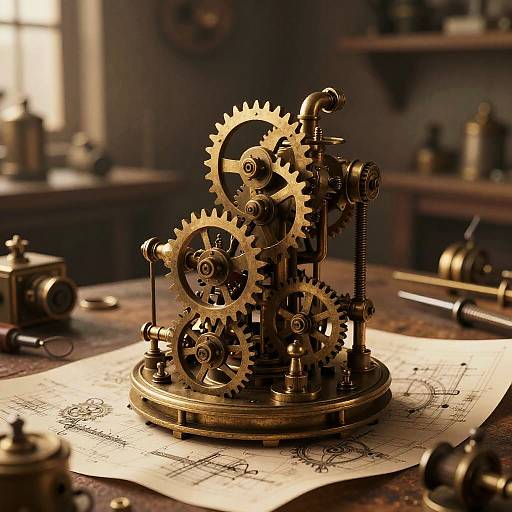 Steampunk Mechanical Piece Invention