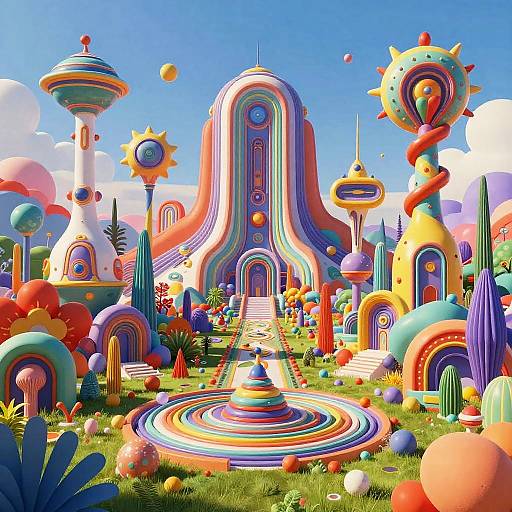 Vibrant Surreal AI Fantasy Landscapes
