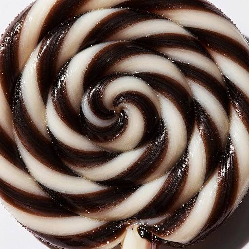Macro Shot of Spiraled Licorice Candy
