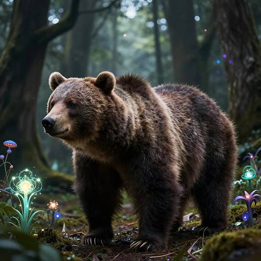 Two-Headed Bear in Enchanted Forest