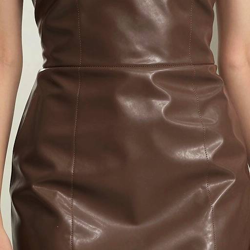 Glossy Brown Latex Dress Texture