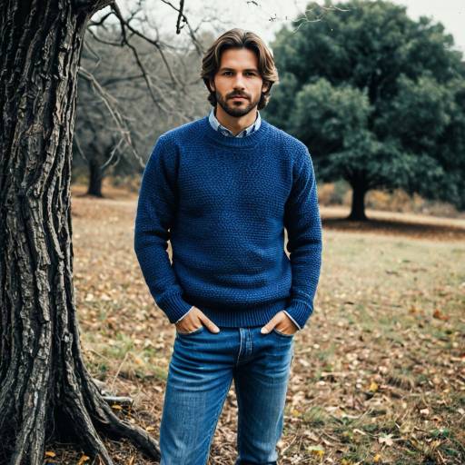 Stylish Outdoor Man in Sweater