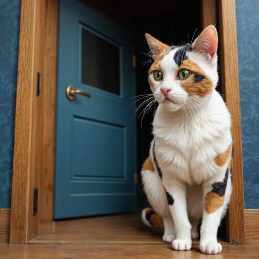 Elegant Calico Cat in Soft Light Elegant Calico Cat in Soft Light