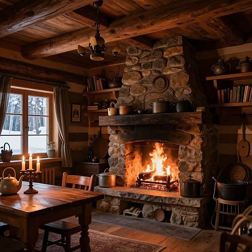 Cozy Rustic Cabin Interior
