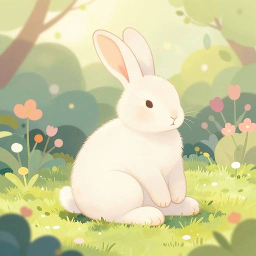 Whimsical Rabbit-Human Garden Crossbreed