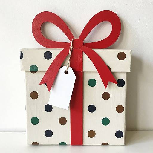Polka Dot Christmas Present Yard Art