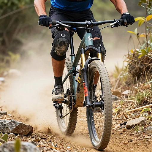 Mountain Biking Knee Pad Action Shot