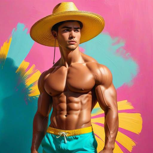 Confident Young Man in Vibrant Colors