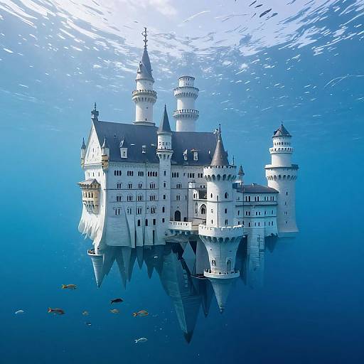Majestic Inverted Underwater Castle