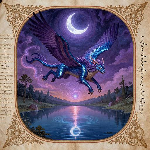 Mythical Creature in Medieval Illumination