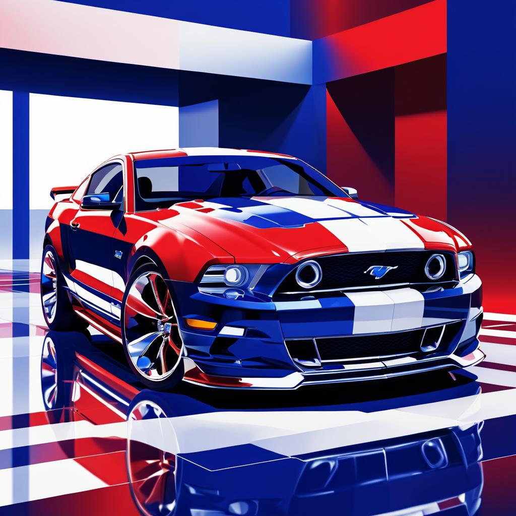 Modern Graphic Design of Ford Mustang GT