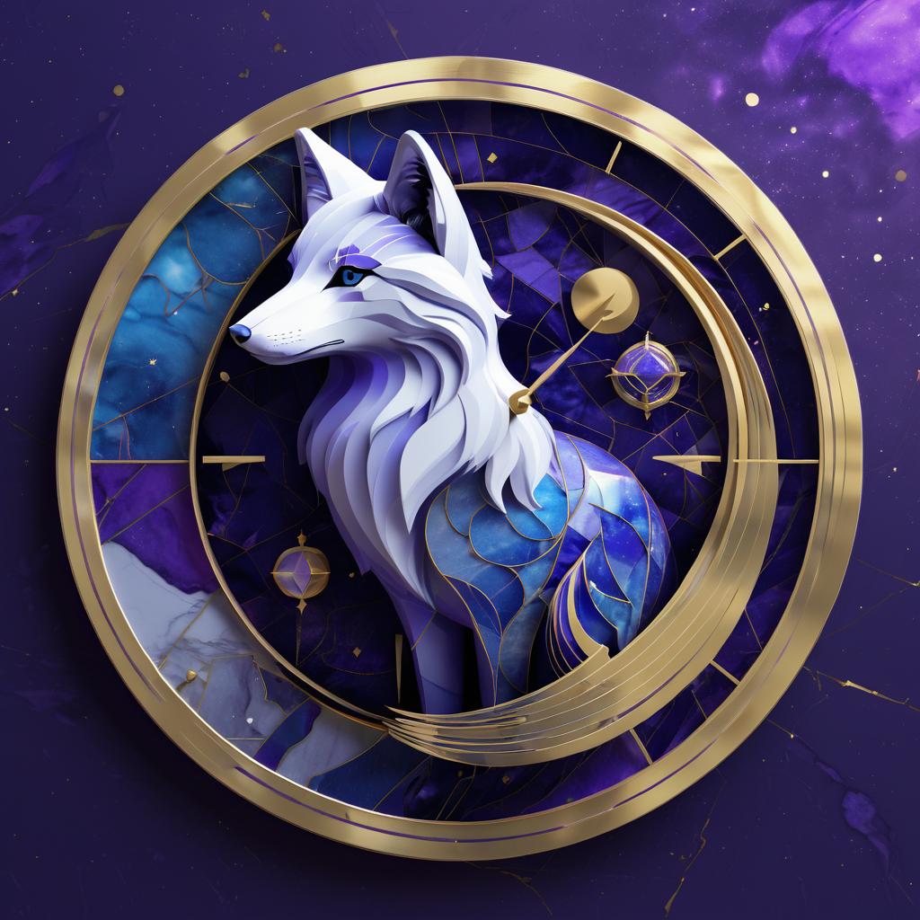 Mystical Fox in Cosmic Heist Art