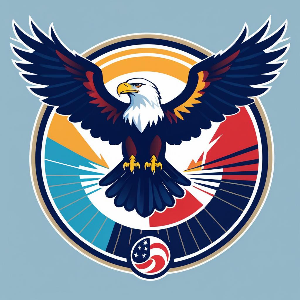 Vintage Bald Eagle Logo Design Concept