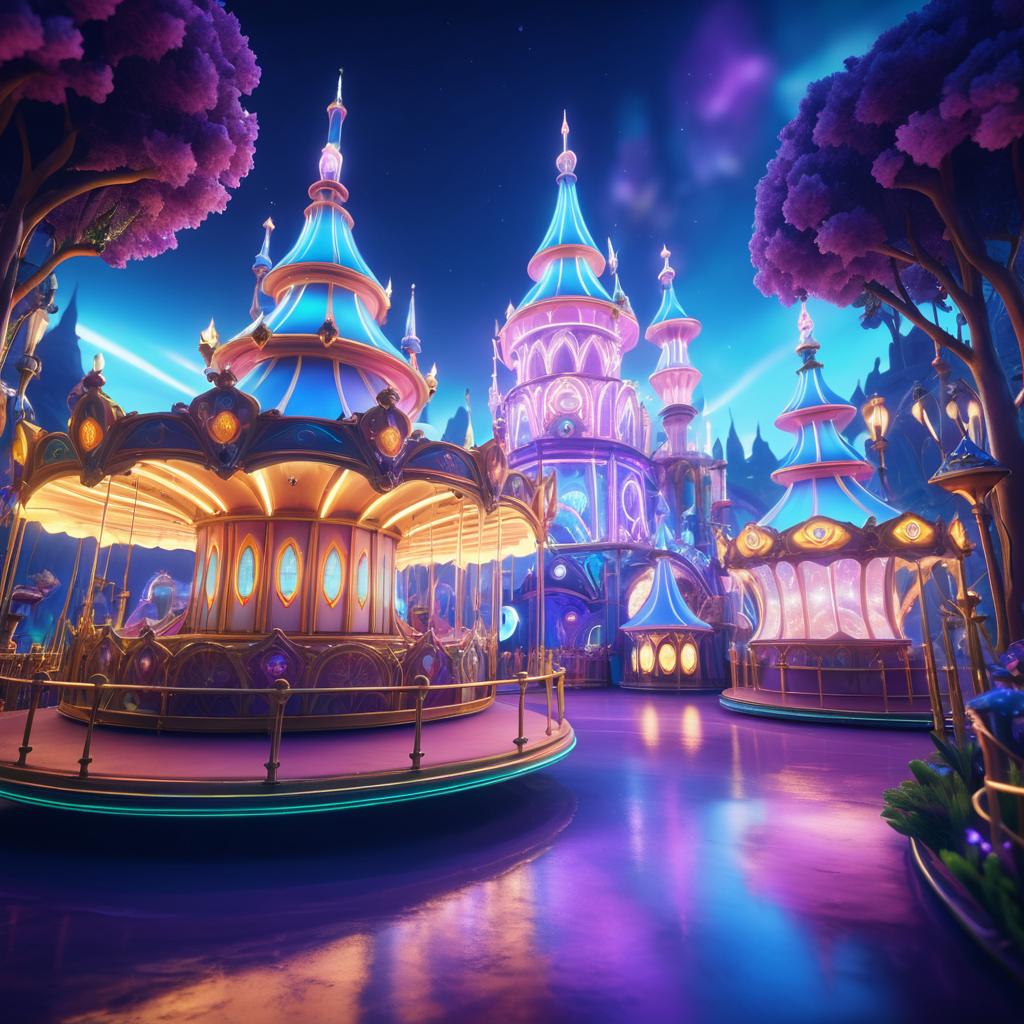 Enchanting Electric Opal Amusement Park