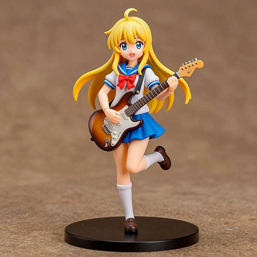 Anime Figurine with Electric Guitar