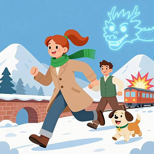 Dynamic Scene of Adventure and Fantasy