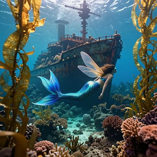 Dragonfly View of Enchanting Mermaid Realm