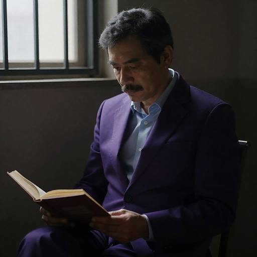 Mysterious Man in Purple Suit