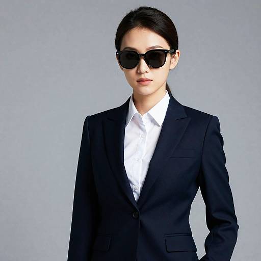 Sophisticated Asian Undercover Agent Portrait