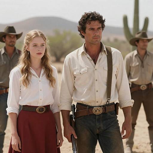 Classic Western Film Scene Photography