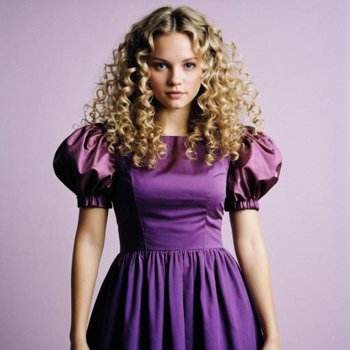 Charming Girl in Colorful Dresses
