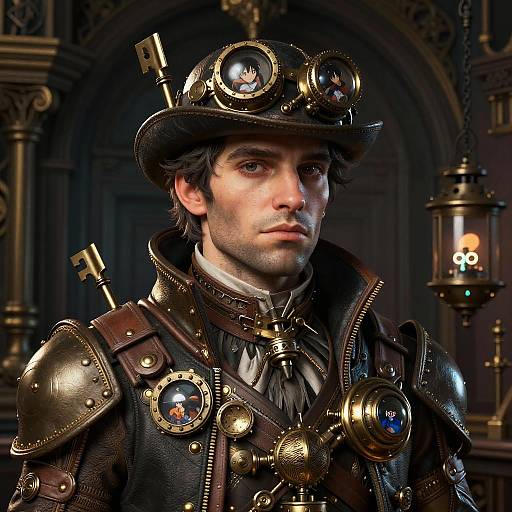 Steampunk Inventor Portrait