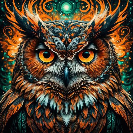 Surreal Majestic Owl with Ethereal Energy