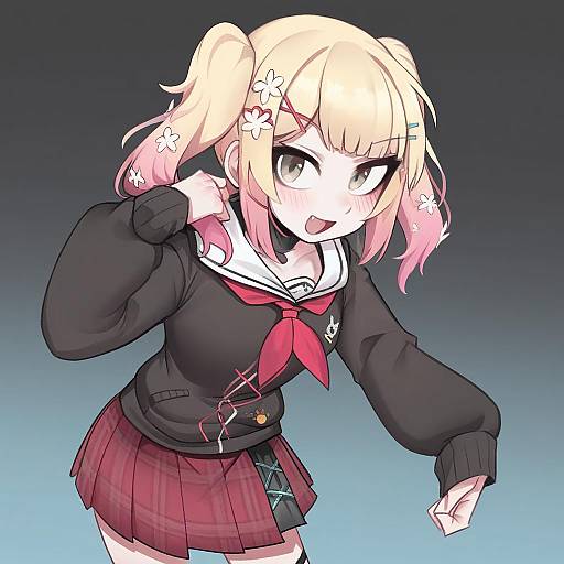 Illustration of Momosuzu nene (casual), hololive in the style of Nyong nyong