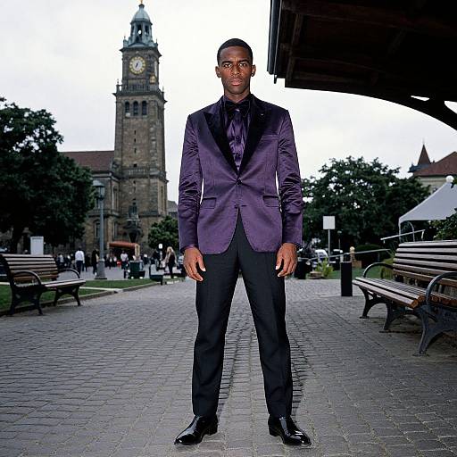 Elegant Man by Historic Clock Tower