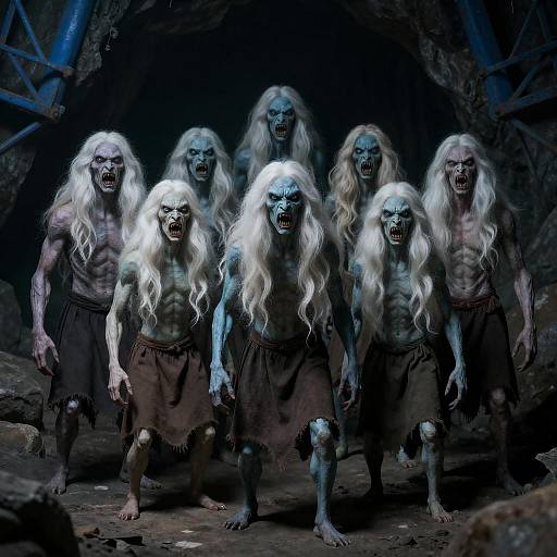 Menacing Creatures in a Dark Cave