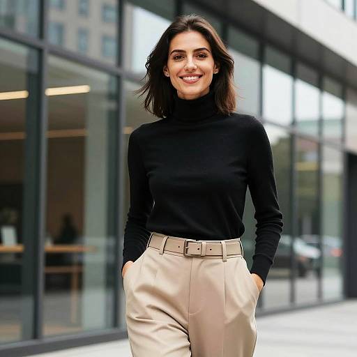 Confident Woman in Urban Setting
