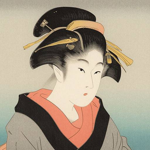Shin-hanga Style Japanese Woman Print