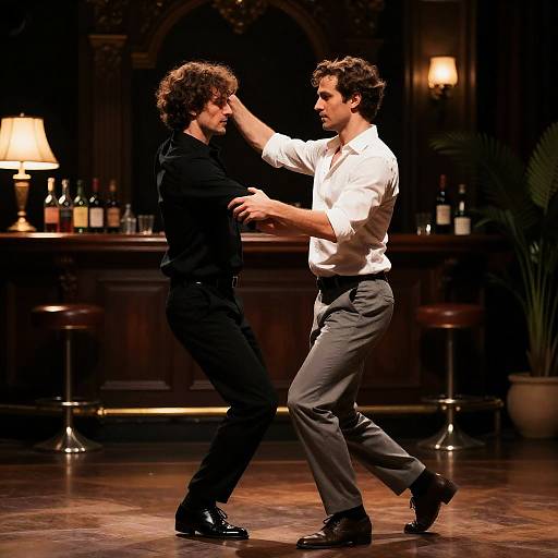 Intense Dance in an Ornate Bar