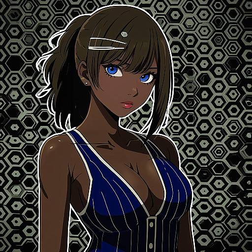 Illustration of Asahina aoi, danganronpa (series) in the style of Takatisakana